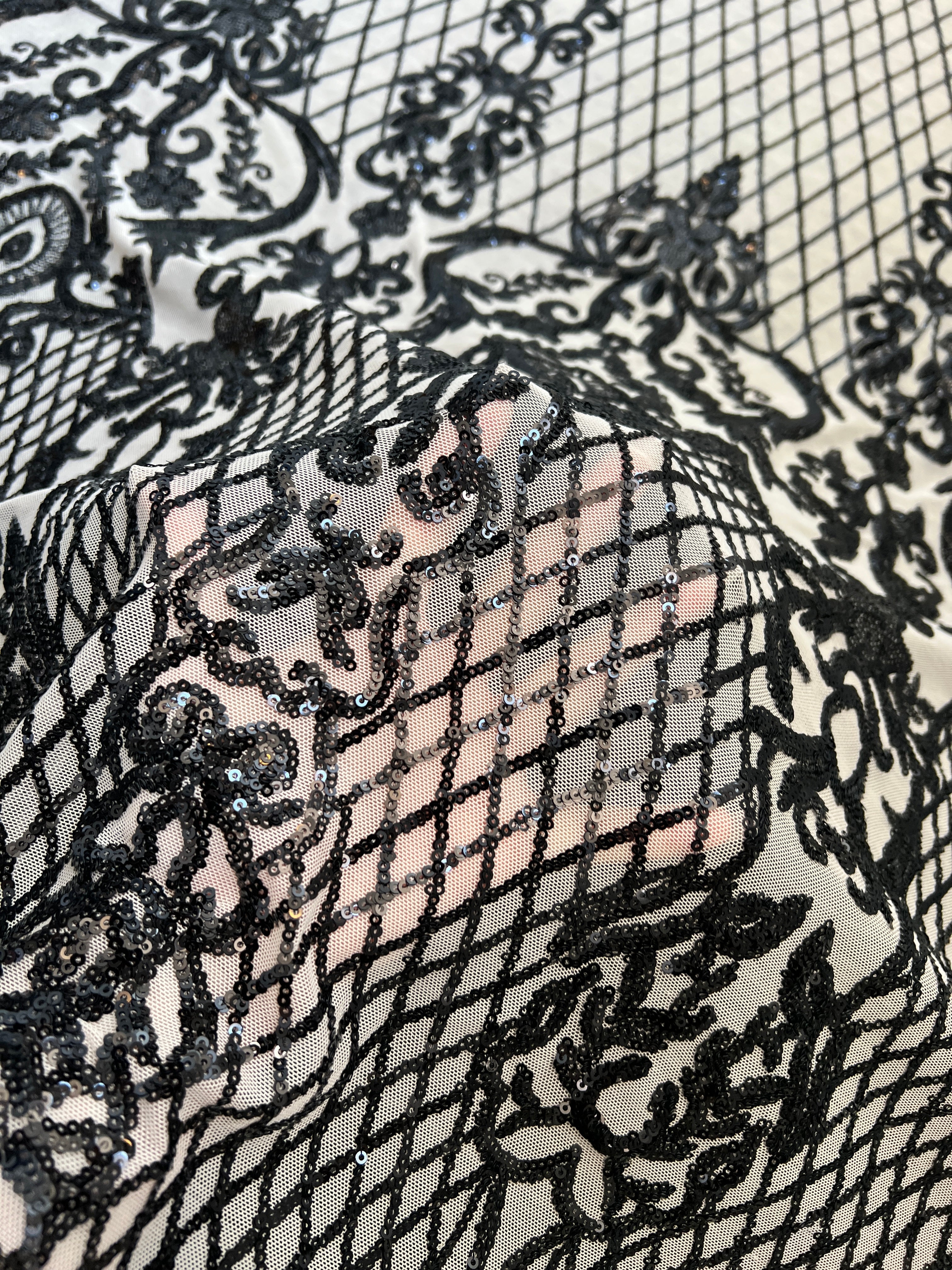 sequin pattern lace