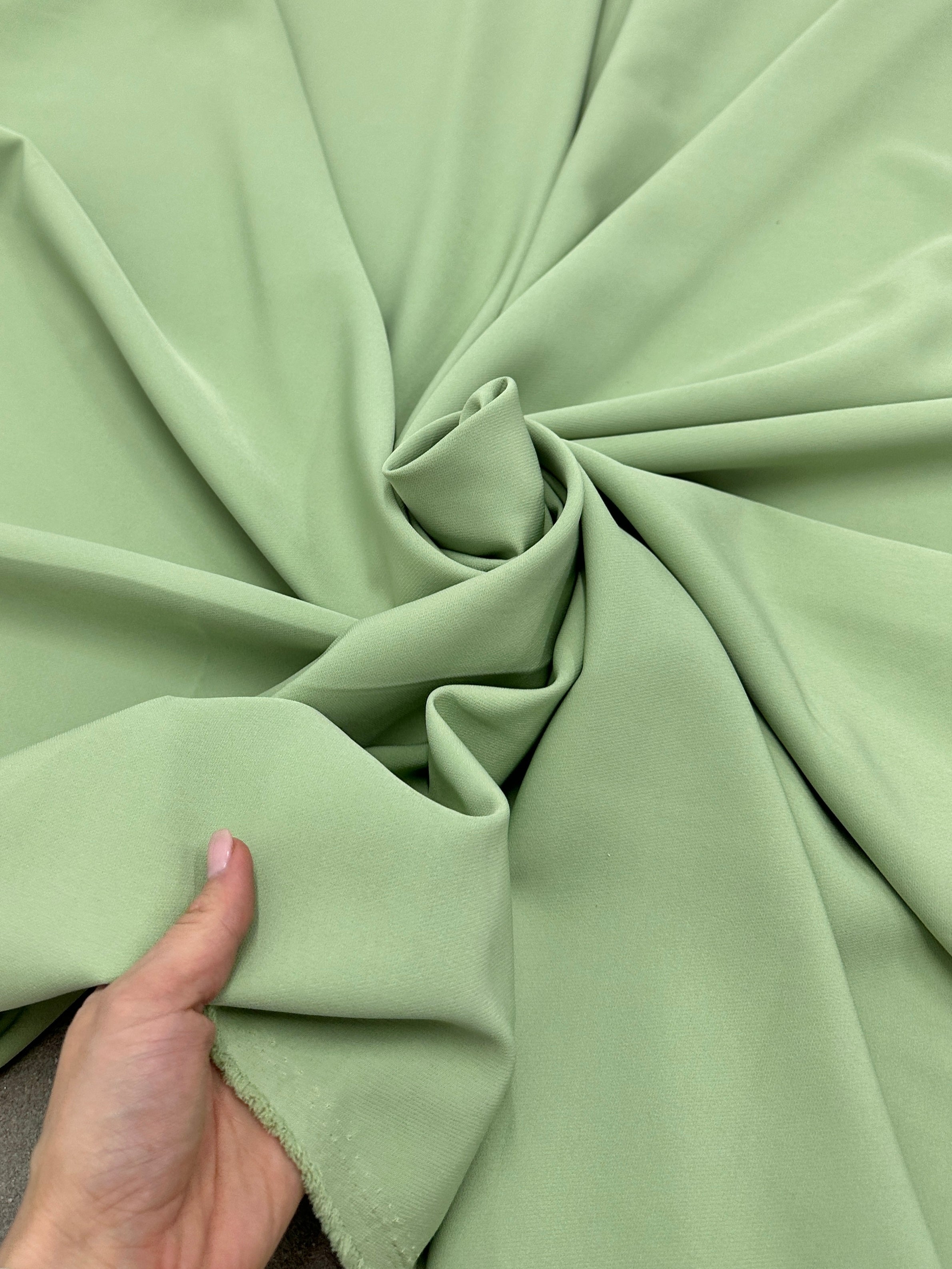 pistachio stretch crepe, pistachio color fabric, green fabric, green dress for woman, pistachio bridal dress, bridal luxury dress, fabric for woman, 4 way stretch, buy fabric online, discounted fabric, fabric on sale, crepe fabric, bridal crepe, crepe for dress, wedding crepe, chiffon crepe, crepe clothing material