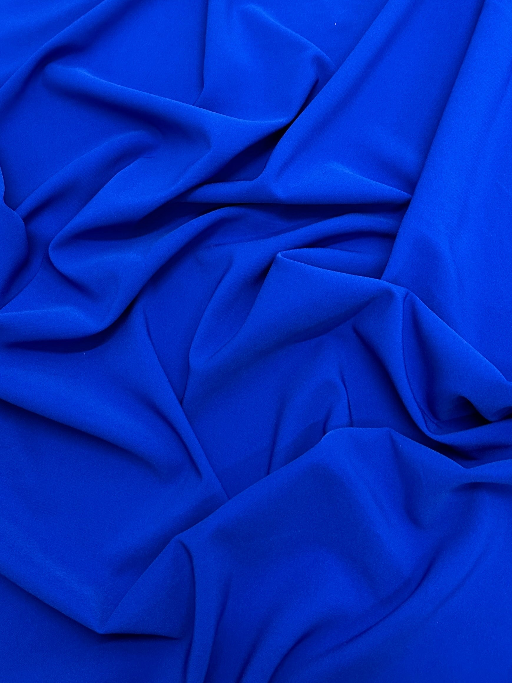 royal blue fabric, light blue crepe, dark blue crepe, crepe for woman, polyester crepe material, Royal Blue Stretch Crepe, crepe fabric by the yard, bridal crepe, crepe clothing material, crepe on sale, bridal fabric, crepe on sale, stretch crepe, crepe for dress		