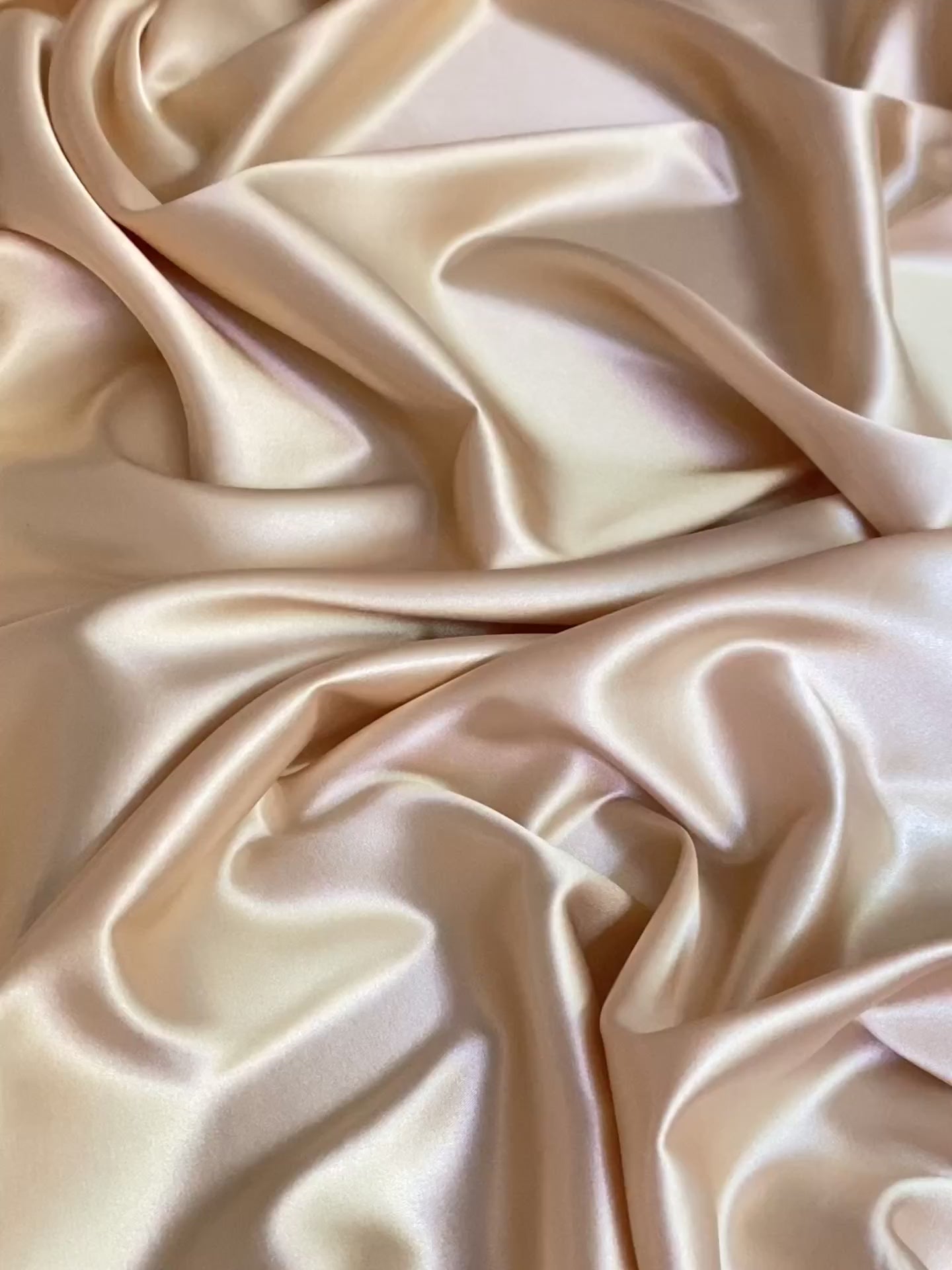 Golden Champagne Satin Fabric Swatch