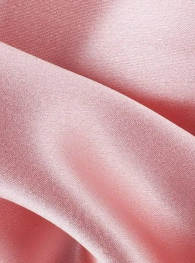 Light Baby Pink Fine Silky Smooth Liquid Sateen Satin Dress Fabric