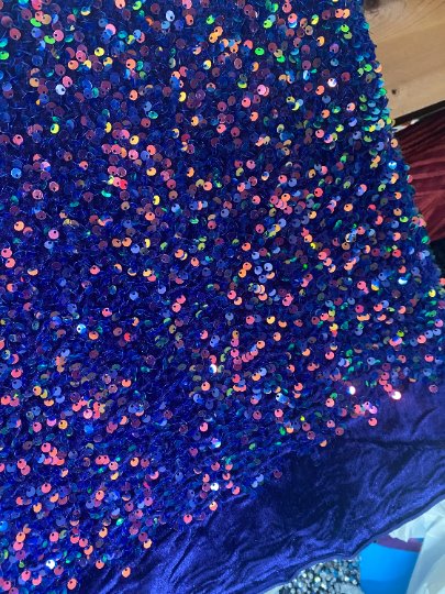 Iridescent Sequin on Velvet, rainbow Sequin on Velvet,  multicolor Sequin on Velvet, shinny Sequin on Velvet, Sequin on Velvet for woman, Sequin on Velvet for bride, Sequin on Velvet for party wear, Sequin on Velvet on discount, Sequin on Velvet in low price, buy Sequin on Velvet online