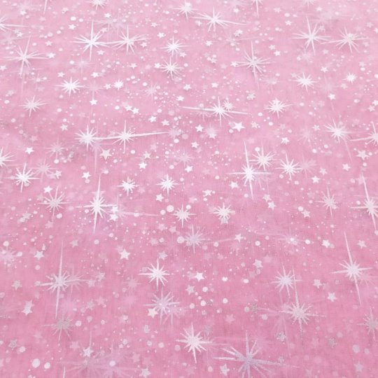 Pink Shooting Star Organza