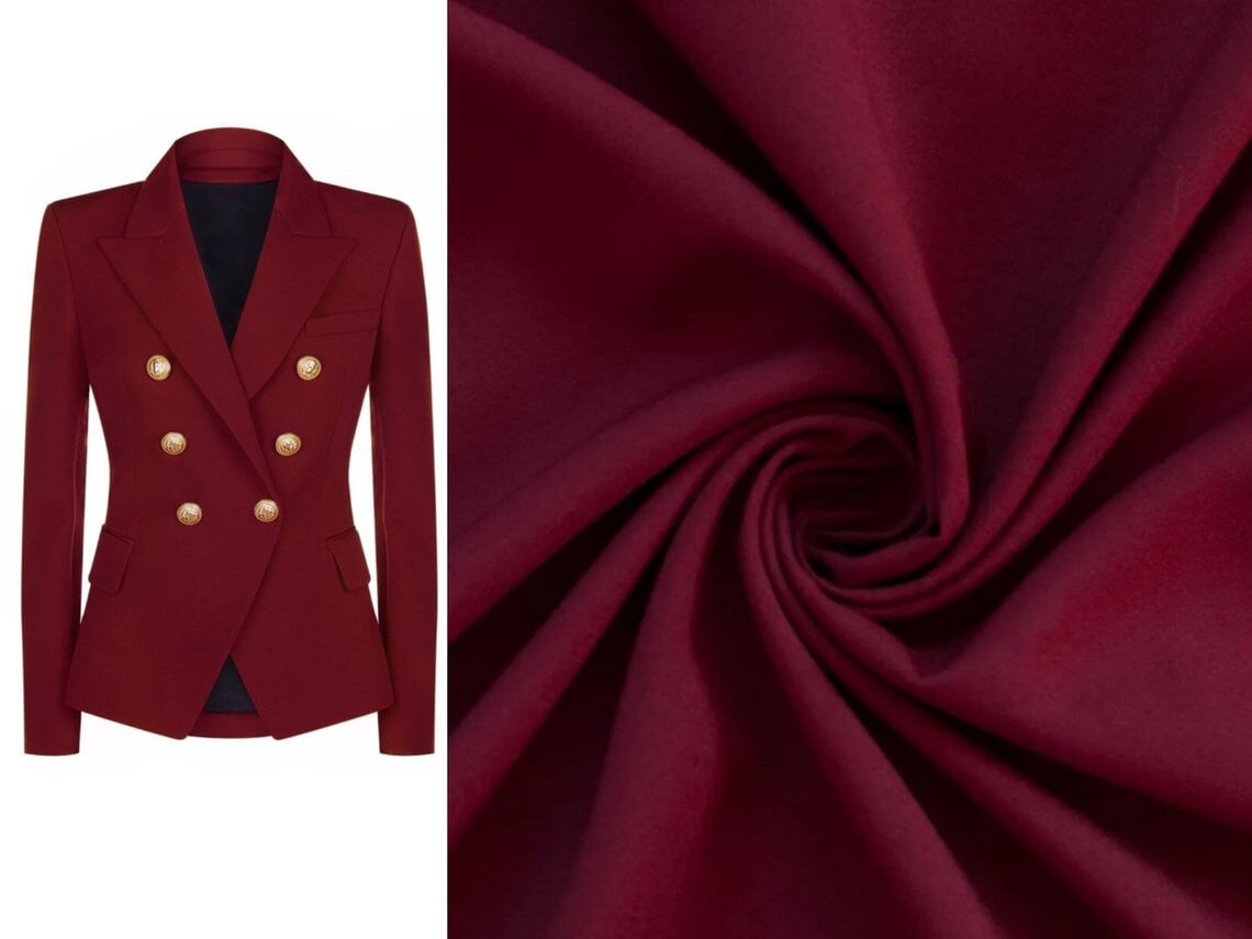 Burgundy Poly Poplin